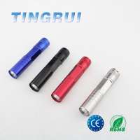 Promotional AA Battery Aluminum Colorful Mini Led Torch Keychain