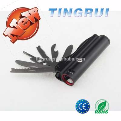 NEW Swiss Style Army Pocket Knife Of Multi Tool Multifunctional Rechargeable Outdoor Led Flashlight