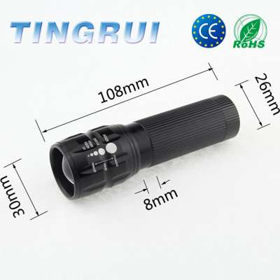 Small powerful tactical diving flashlight