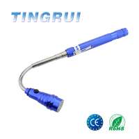 Magnetic Pickup Tool, Retractable Led Flashlight Telescopic Extending Work Light LED With Magnetized Finder Base